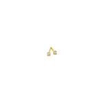 Lade das Bild in den Galerie-Viewer, minimalistische Brillant Goldohrstecker
