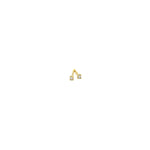 Lade das Bild in den Galerie-Viewer, minimalistische Brillant Goldohrstecker

