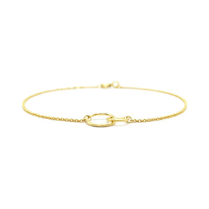 goldenes Armband mit eismatten Ringen