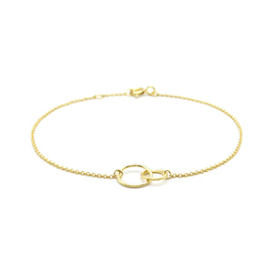 goldenes Armband mit eismatten Ringen