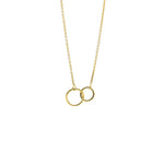 Lade das Bild in den Galerie-Viewer, goldene Kette mit zwei Ringen
