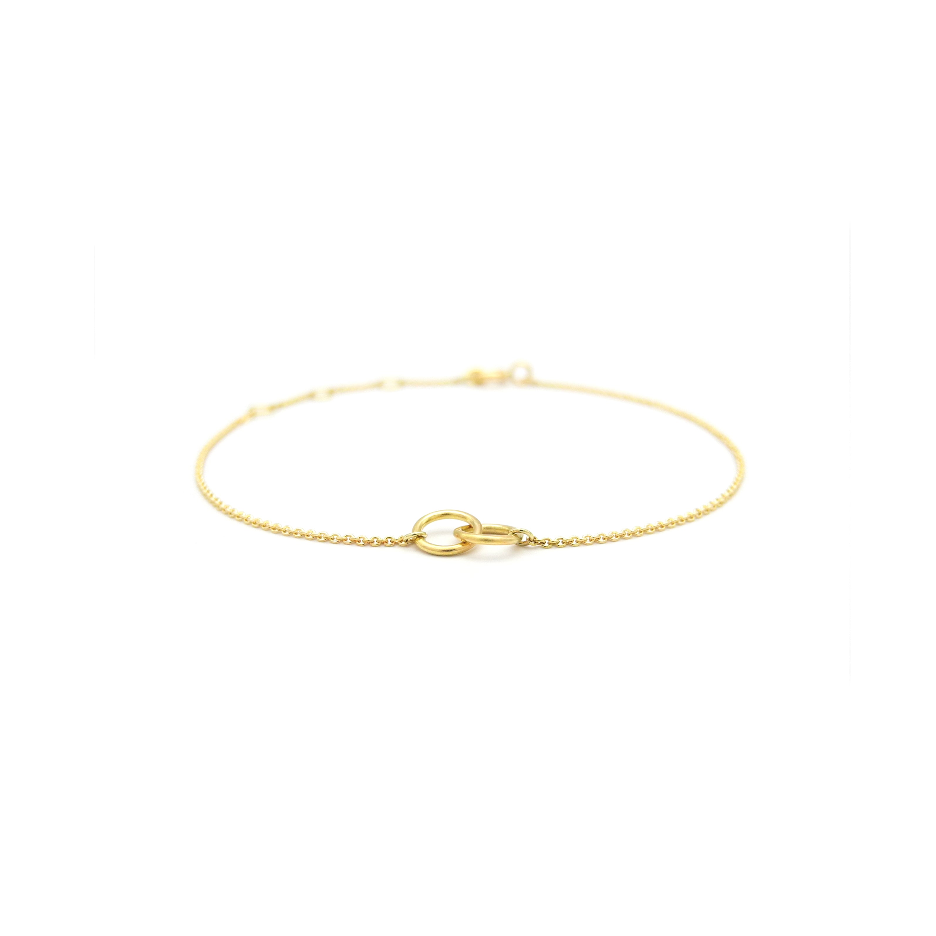 Goldarmband mit 2 Ringen