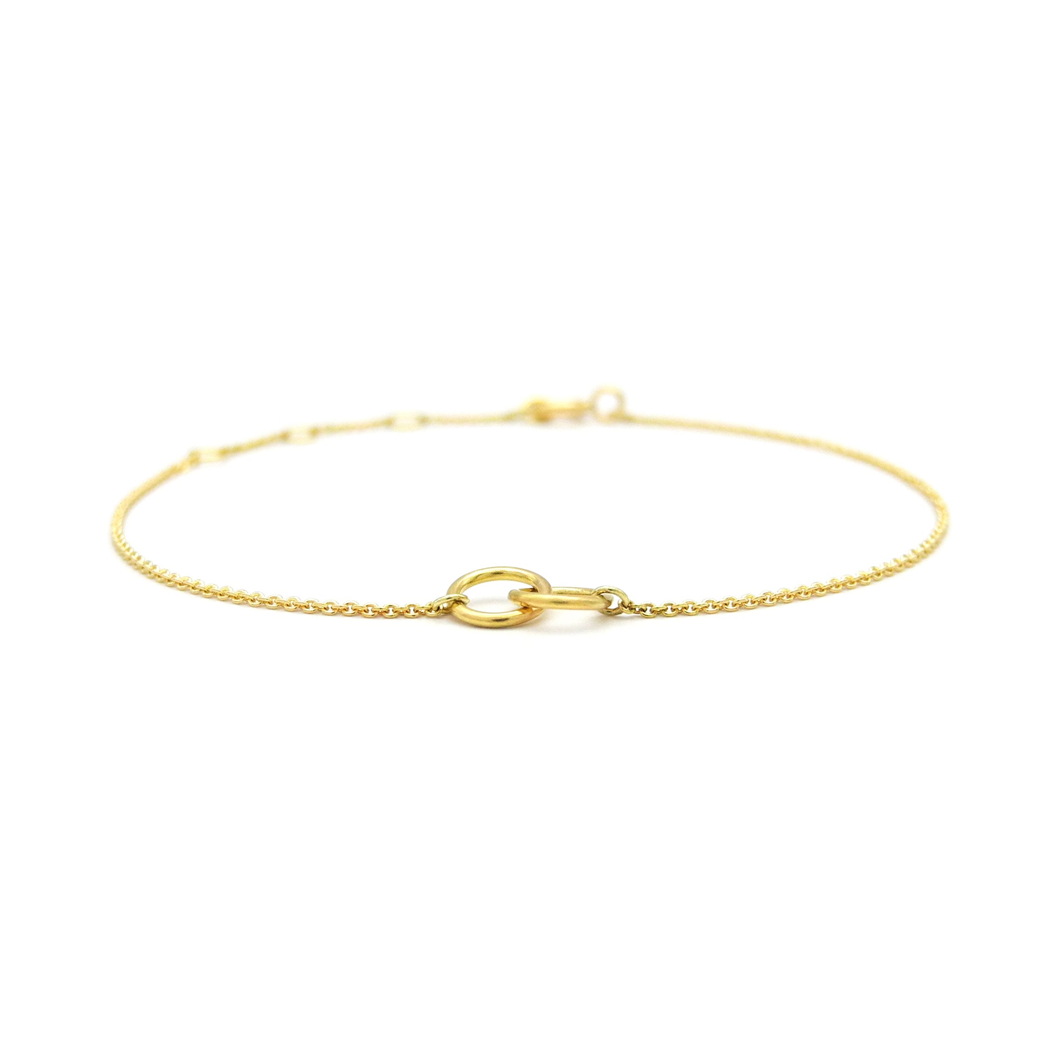 Goldarmband mit 2 Ringen