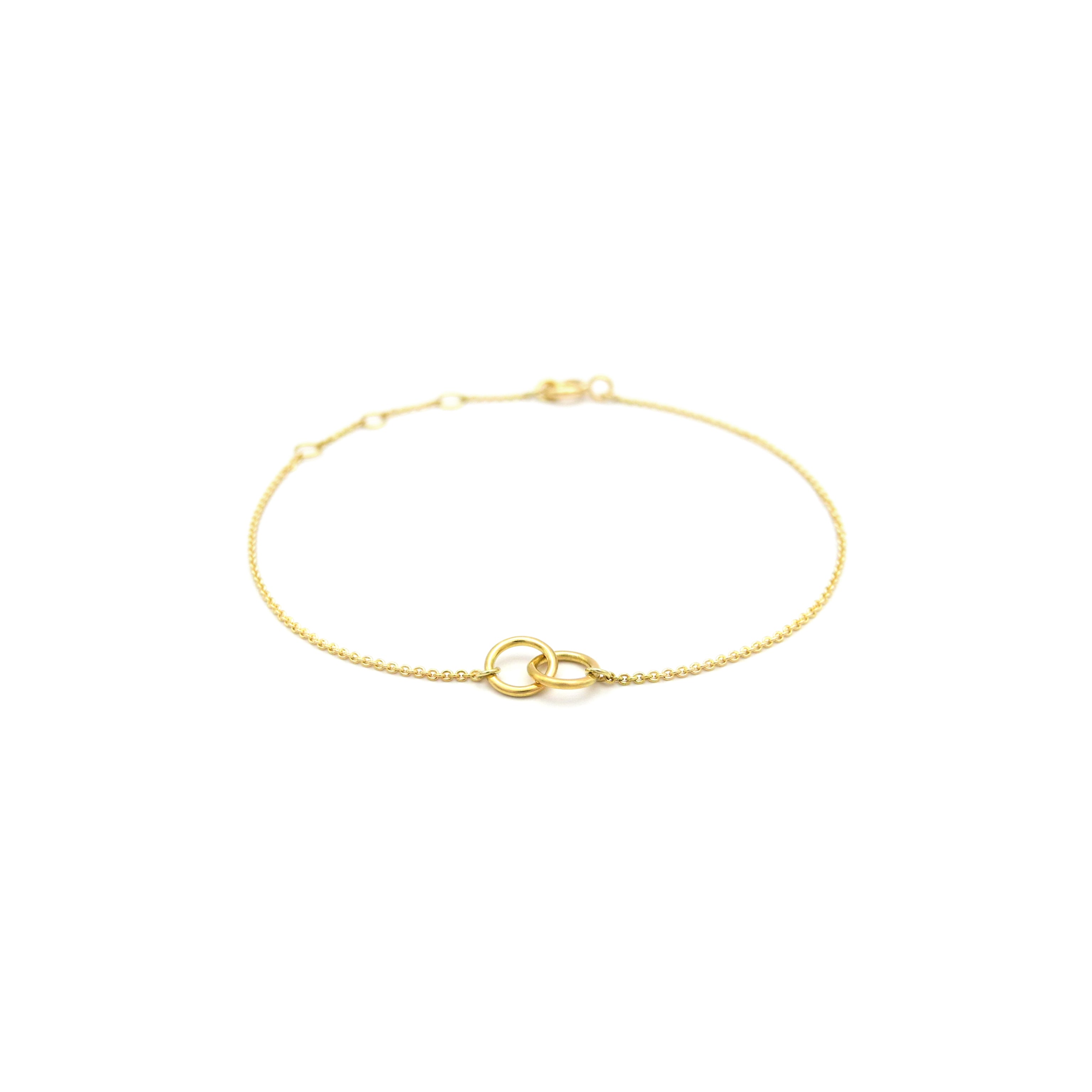 Goldarmband mit 2 Ringen