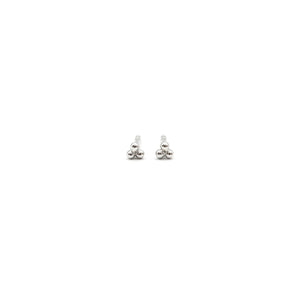 minimalistische Weißgoldohrringe
