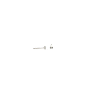 minimalistische Weißgoldohrringe