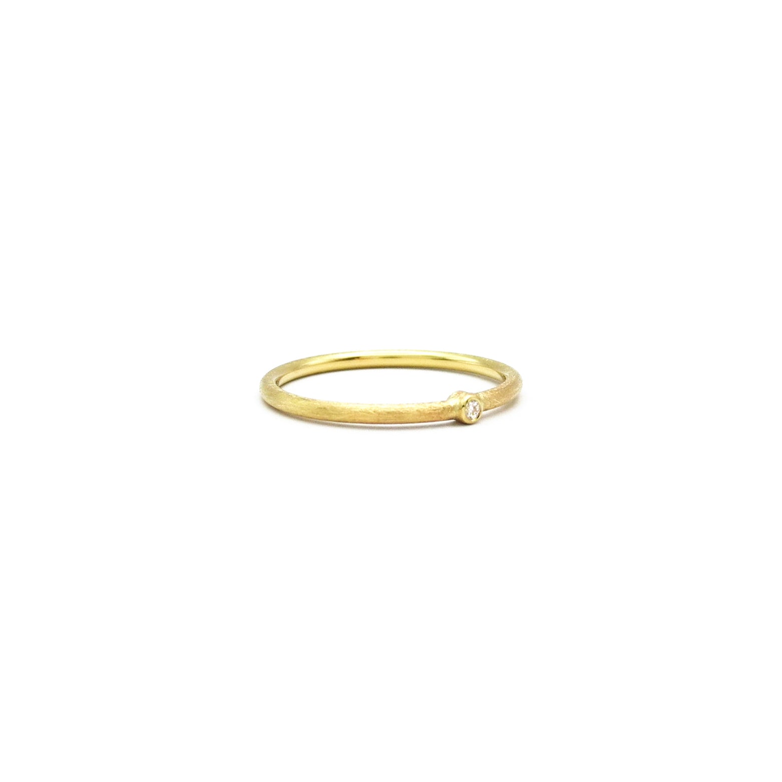 minimalistischer Brillantgoldring