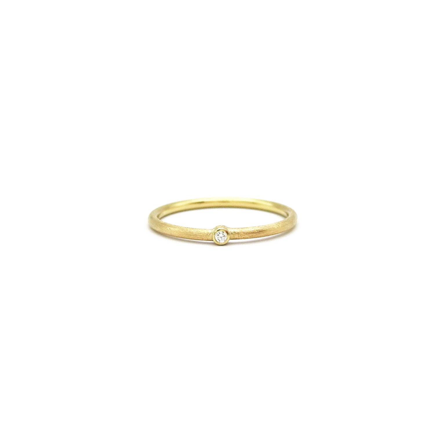 minimalistischer Brillantgoldring