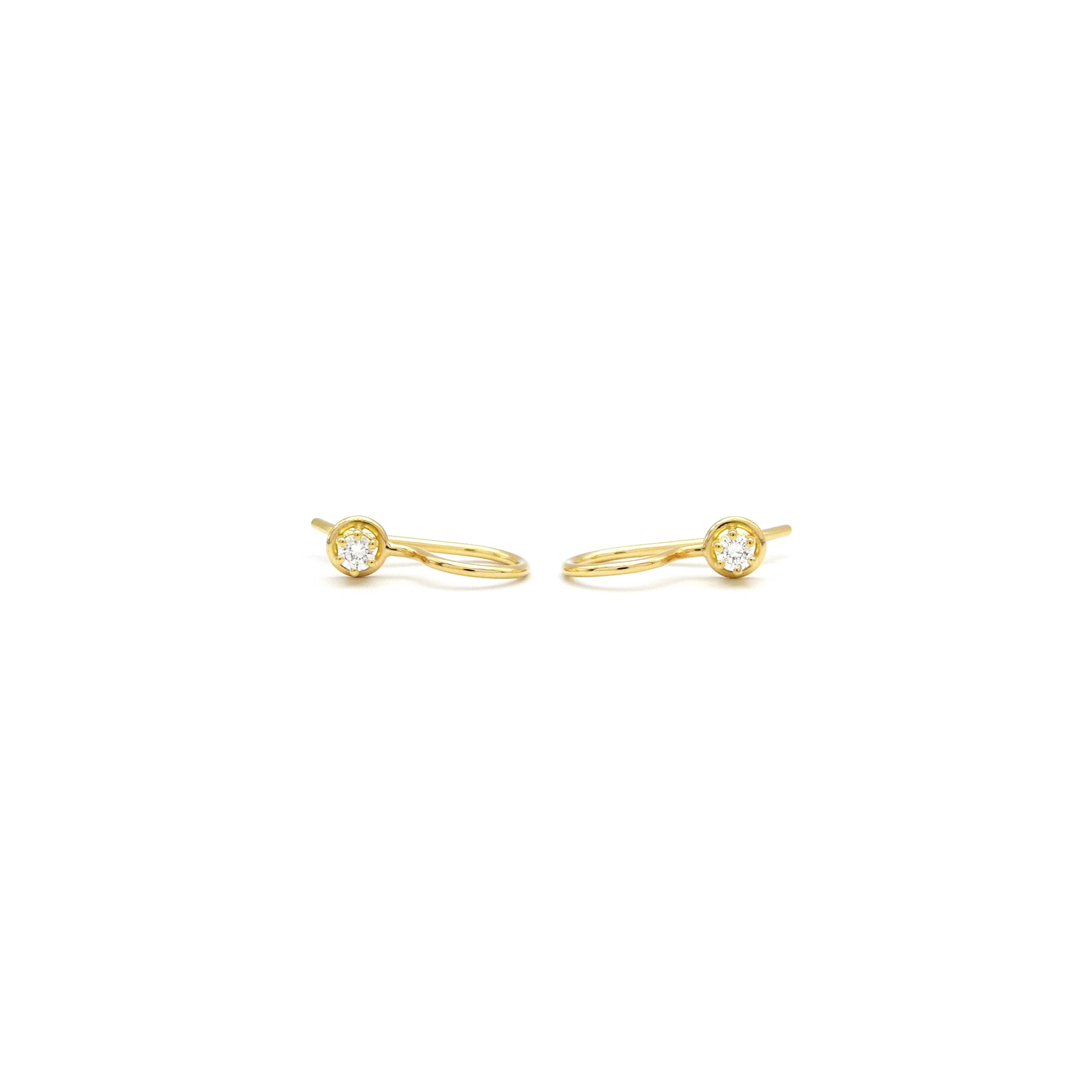Diamant Goldohrhänger