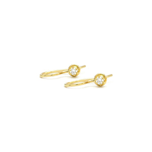 Diamant Goldohrhänger