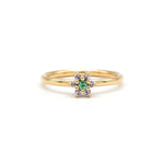 Lade das Bild in den Galerie-Viewer, Smaragdgoldring mit Tansanit

