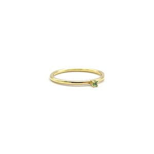 minimalistischer Smaragdgoldring