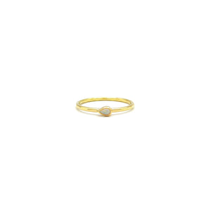 minimalistischer Goldring mit Opal