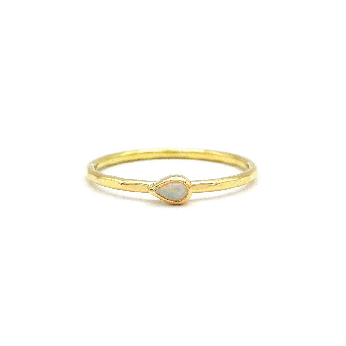 minimalistischer Goldring mit Opal