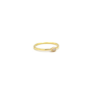 minimalistischer Goldring mit Opal