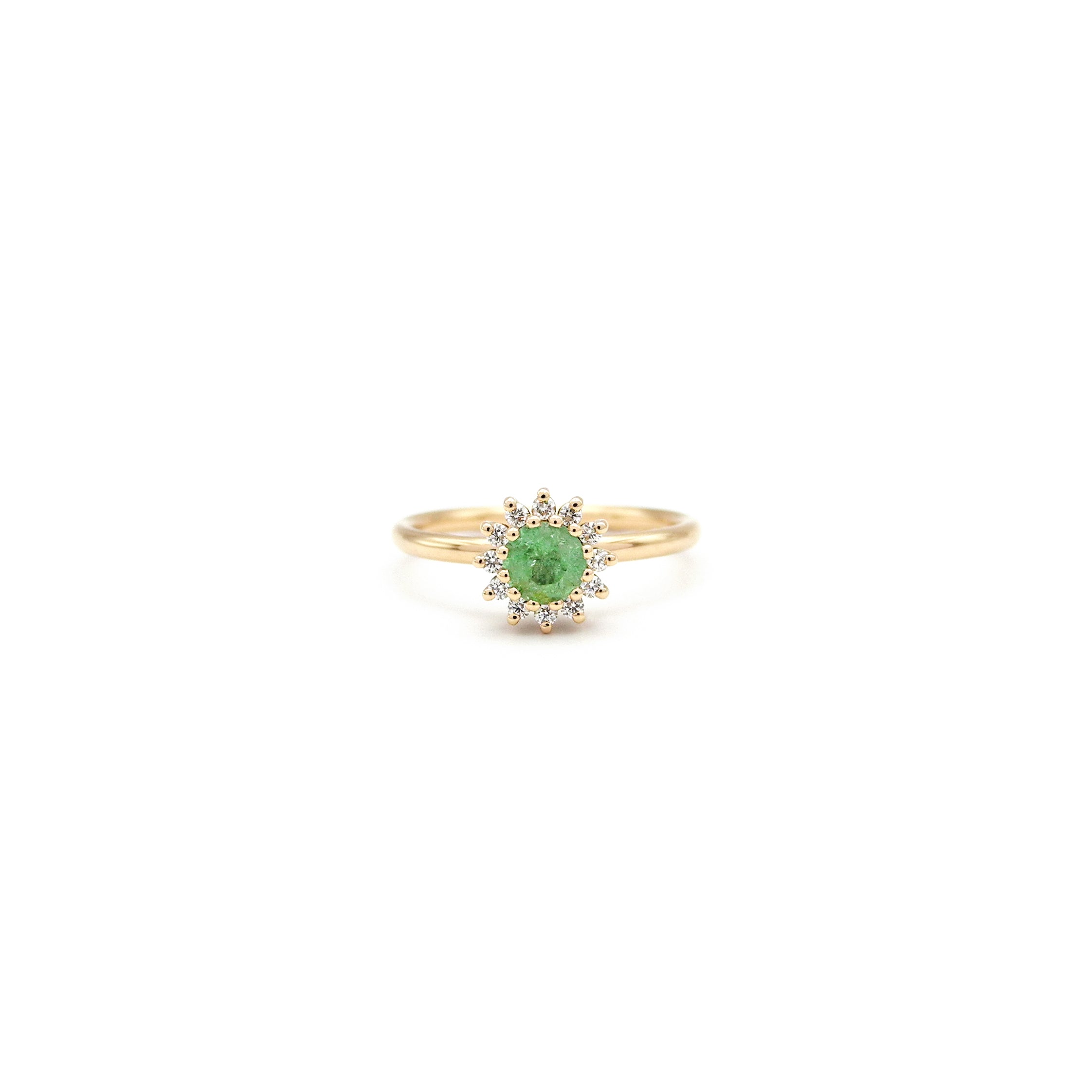 Verlobungsring mit Paraiba und Brillanten