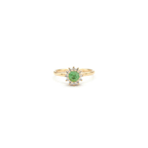 Verlobungsring mit Paraiba und Brillanten