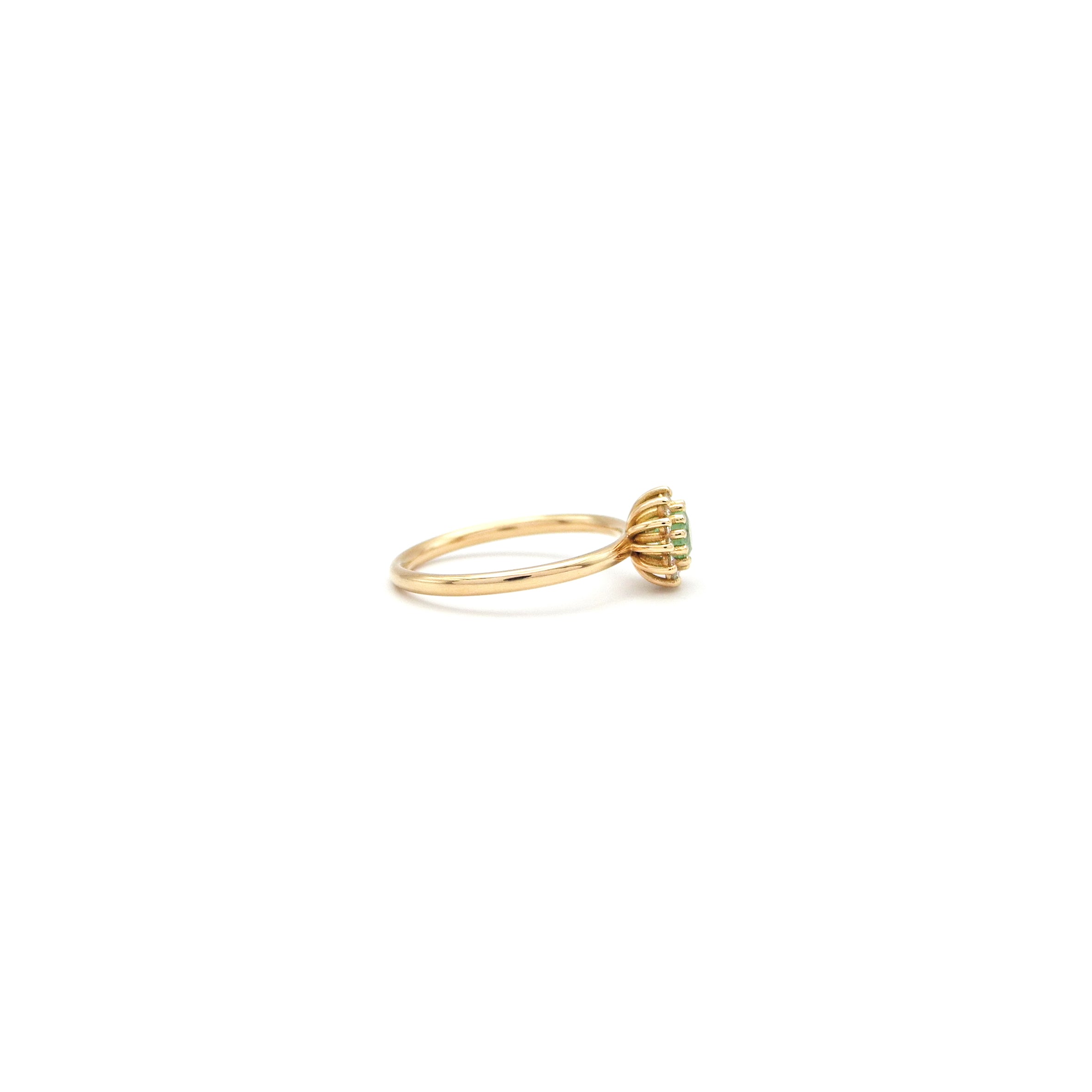 Verlobungsring mit Paraiba und Brillanten
