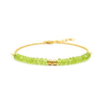 Lade das Bild in den Galerie-Viewer, facettiertes Peridotarmband gold
