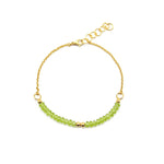 Lade das Bild in den Galerie-Viewer, facettiertes Peridotarmband gold
