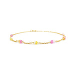 Lade das Bild in den Galerie-Viewer, Saphirarmband Rosa-Gelb
