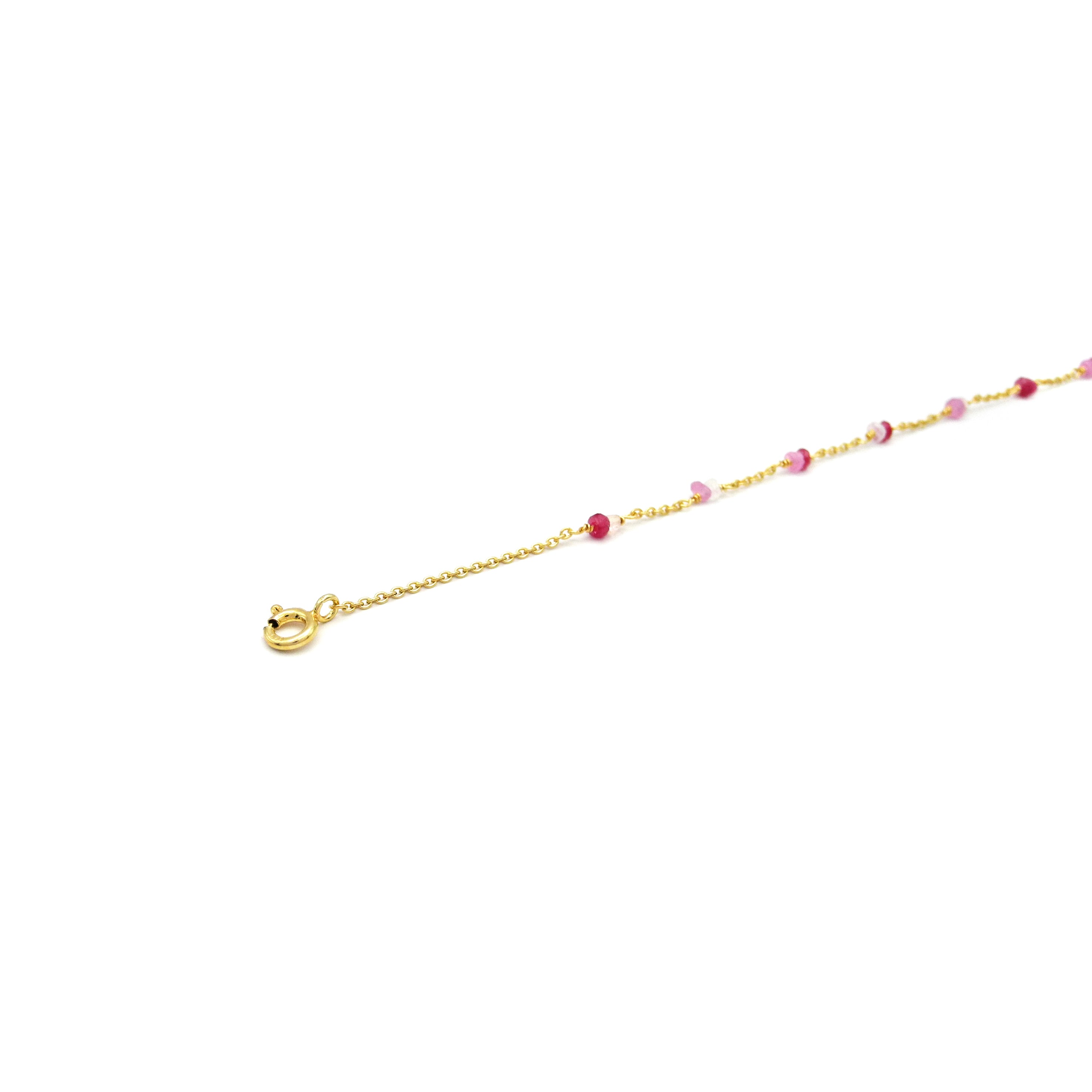 Saphirarmband Rot-Rosa