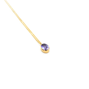 Goldkette mit Tansanitanhänger