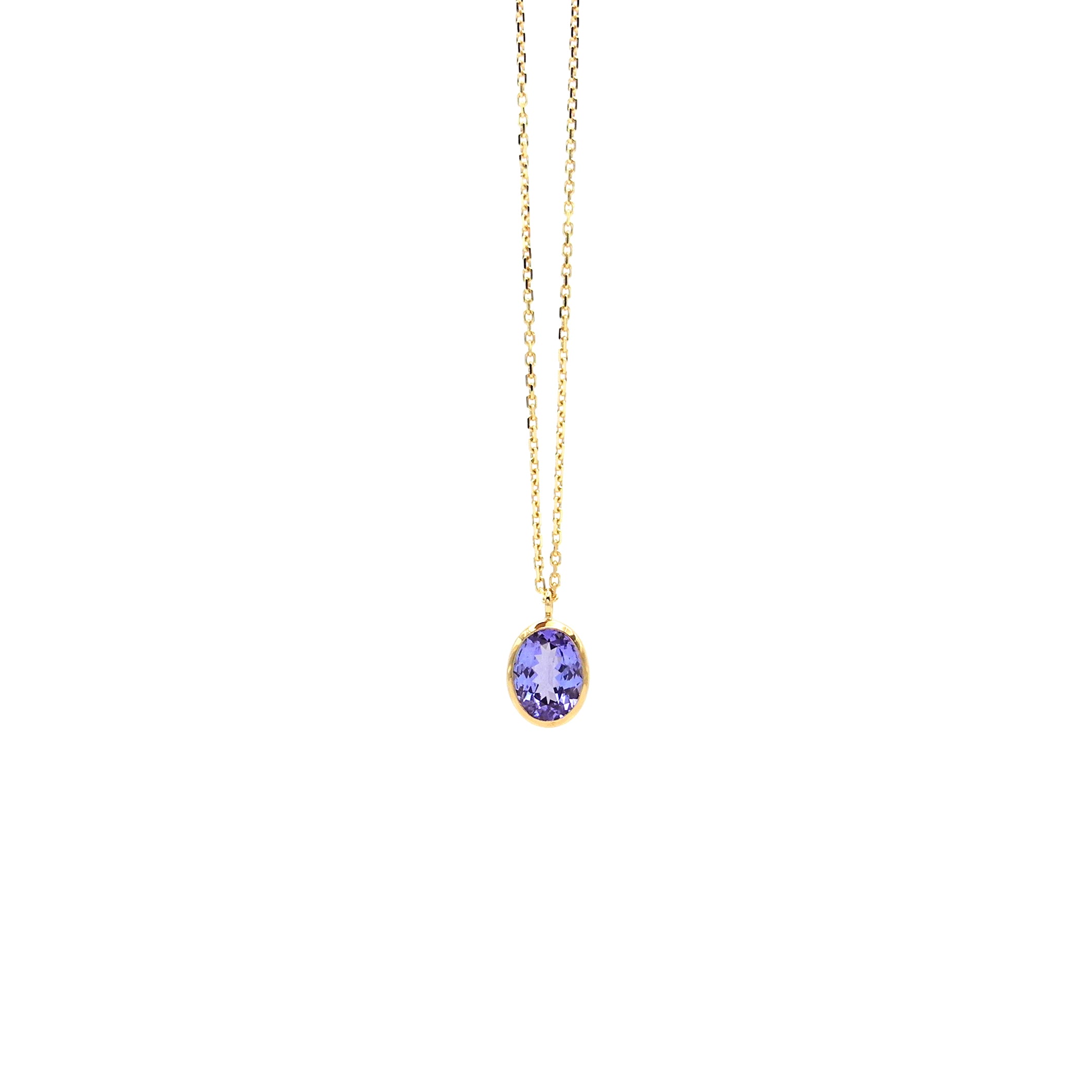 Goldkette mit Tansanitanhänger