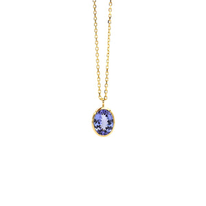 Goldkette mit Tansanitanhänger
