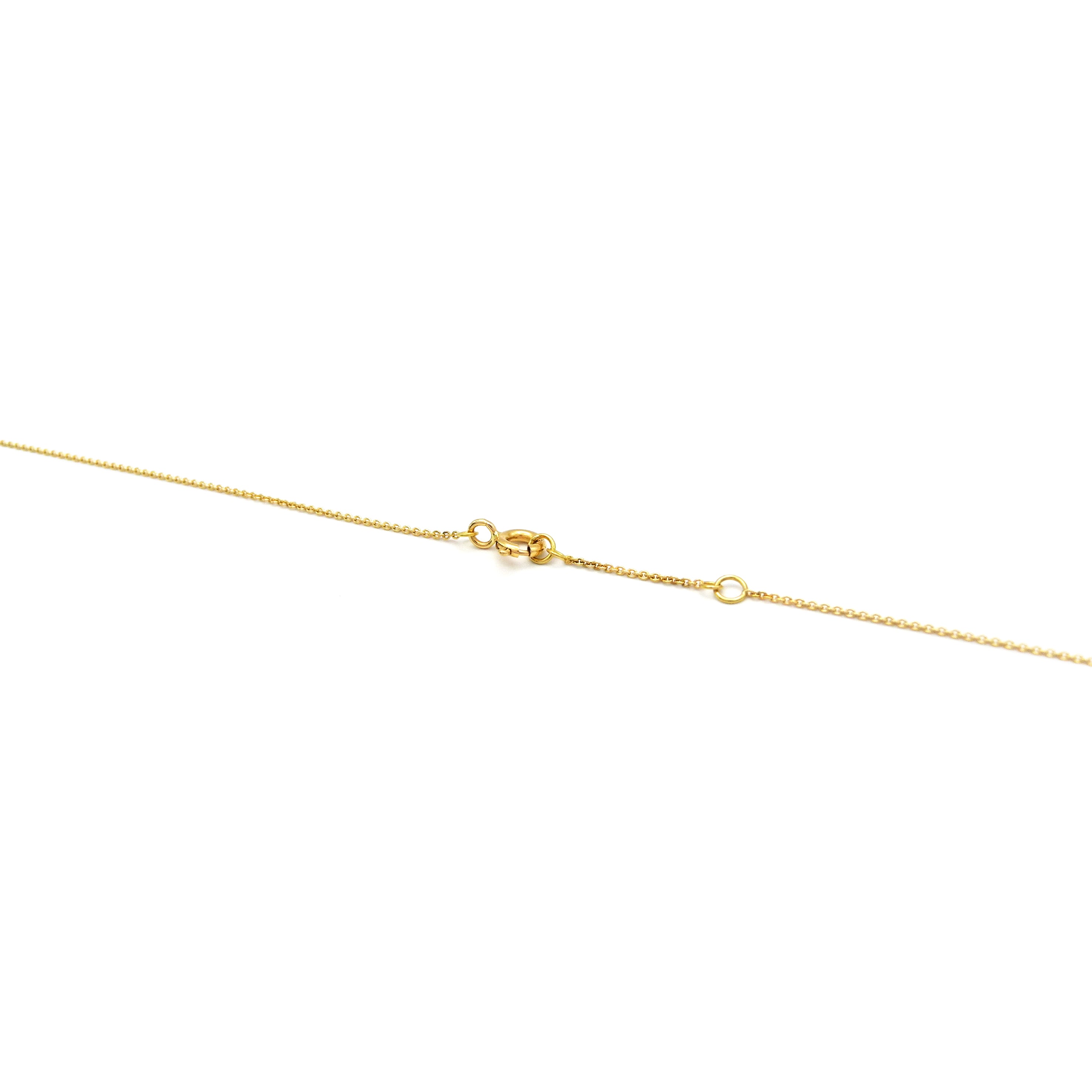 750-Goldkette mit Aquamarin