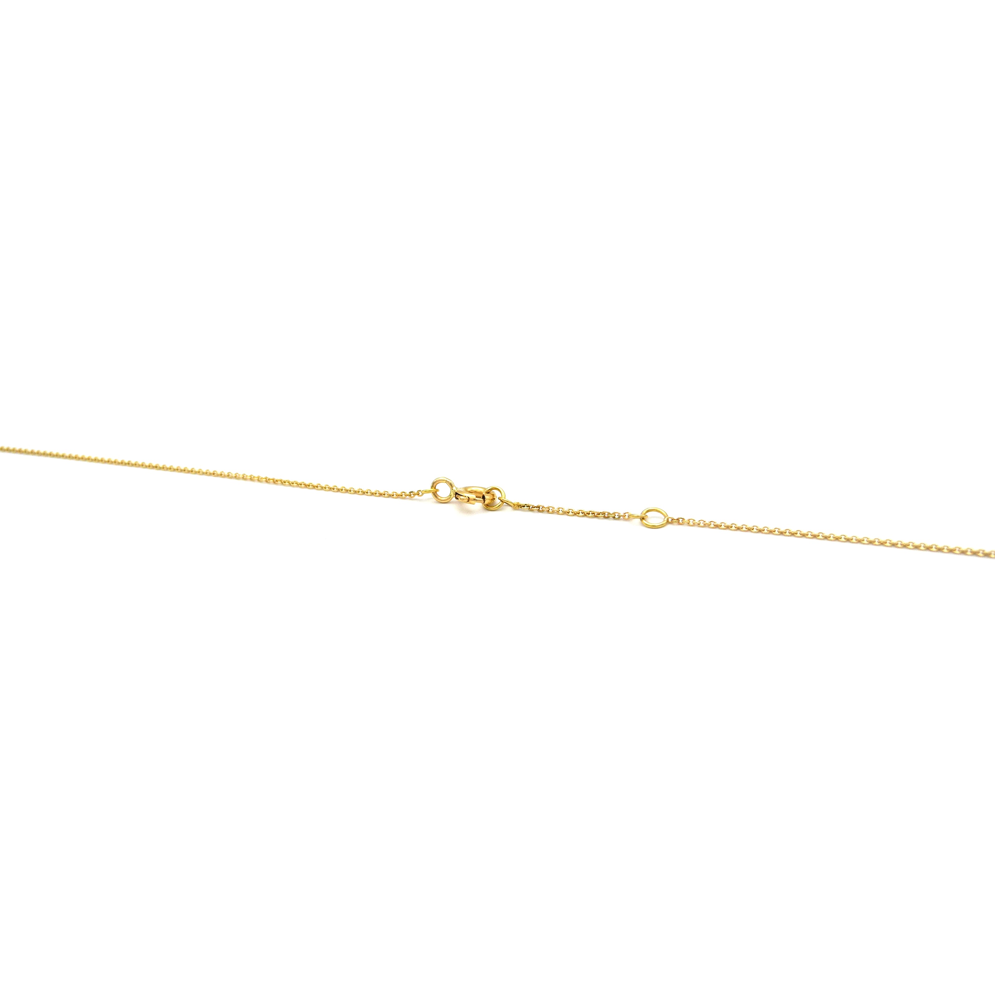 750-Goldkette mit Aquamarin