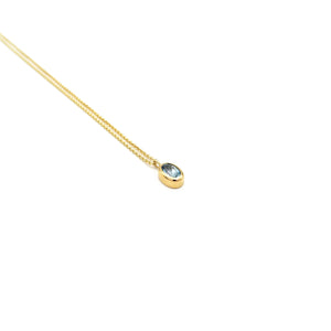 750-Goldkette mit Aquamarin
