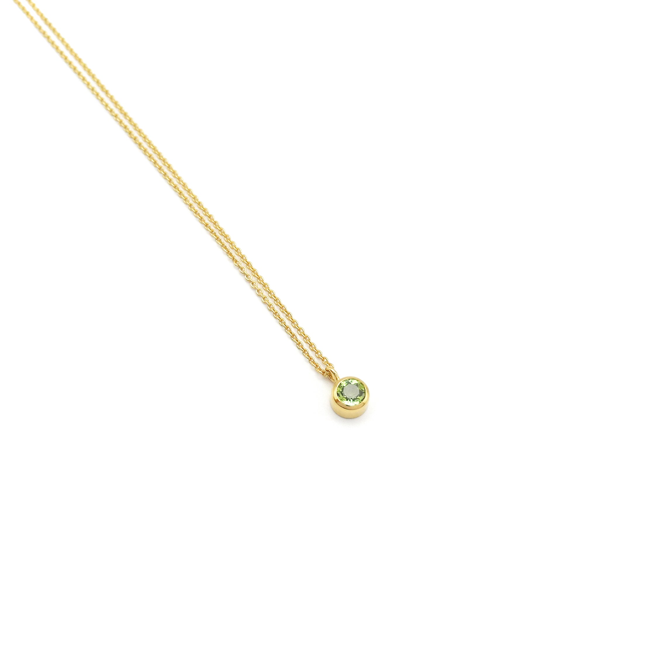 goldene Kette Turmalin grün