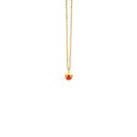 Lade das Bild in den Galerie-Viewer, goldene Kette mit roter Koralle
