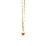 Lade das Bild in den Galerie-Viewer, goldene Kette mit roter Koralle
