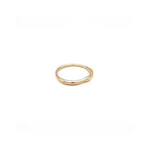 Roségoldring mit Wellen