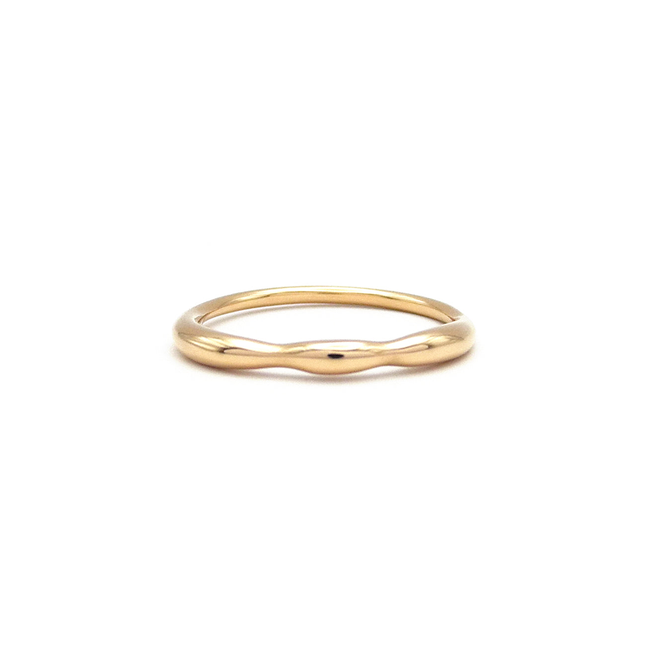 Roségoldring mit Wellen