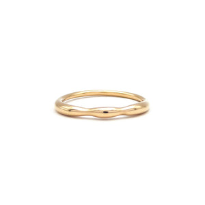 Roségoldring mit Wellen
