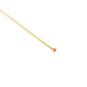 goldene Kette mit rosa Koralle