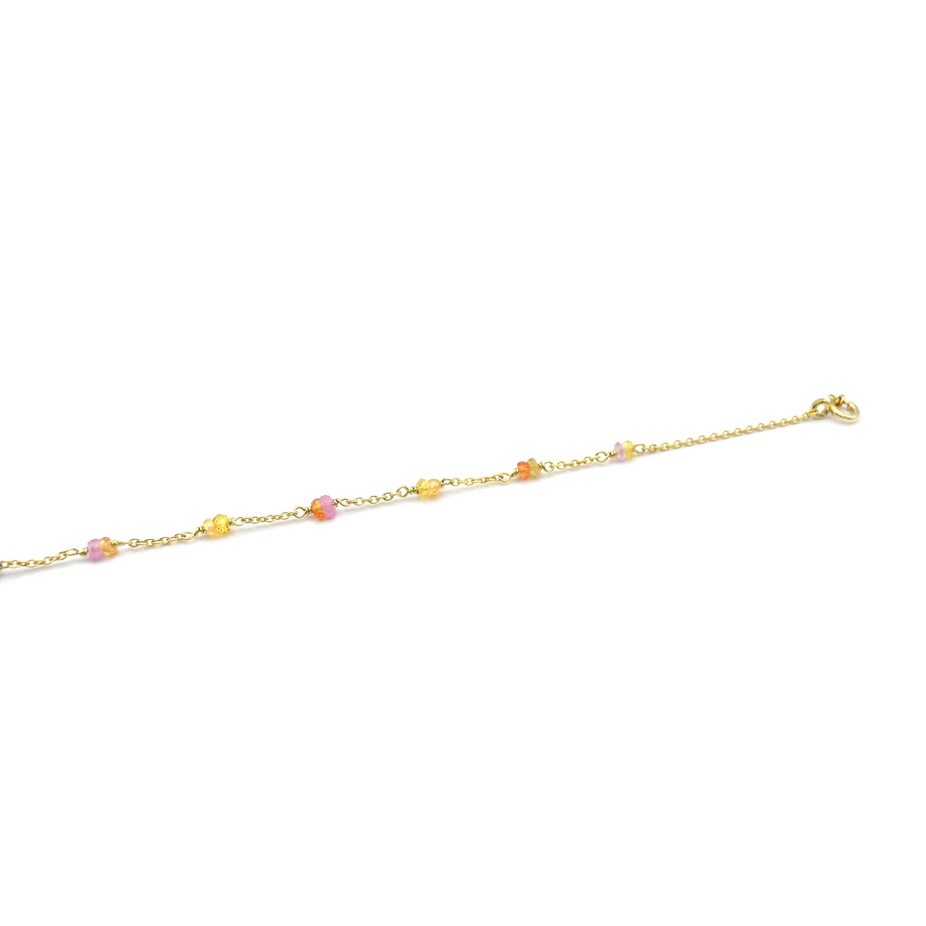 Goldarmband mit Saphiren