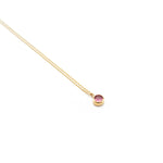 Lade das Bild in den Galerie-Viewer, Goldkette mit Turmalin rot-rosa
