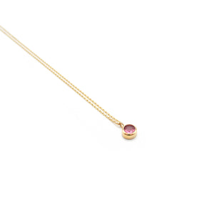 Goldkette mit Turmalin rot-rosa