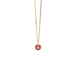 Lade das Bild in den Galerie-Viewer, Goldkette mit Turmalin rot-rosa
