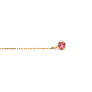 Goldkette mit rot-rosa Turmalin
