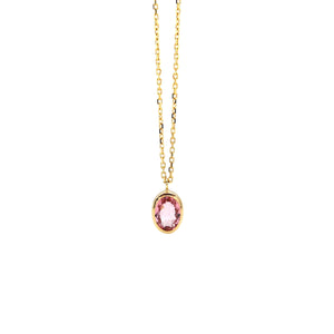 Goldkette mit rosa Turmalin